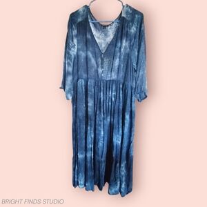 Torrid Navy Tie-Dye Dress